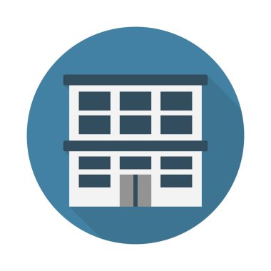 Bina glif düz vektör simge