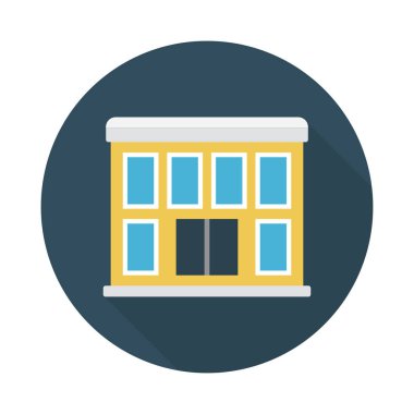 daire glyph düz vektör simgesi