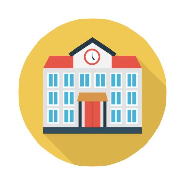 Bina glif düz vektör simge