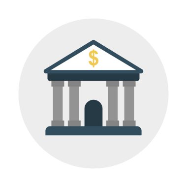 Bina glif düz vektör simge