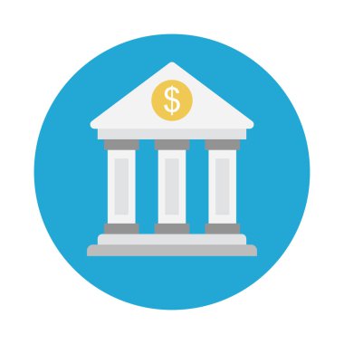 Bina glif düz vektör simge