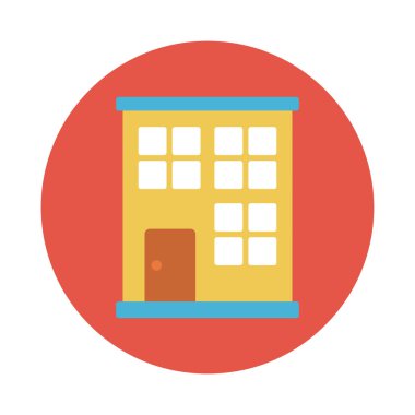 ev glif düz vektör simgesi