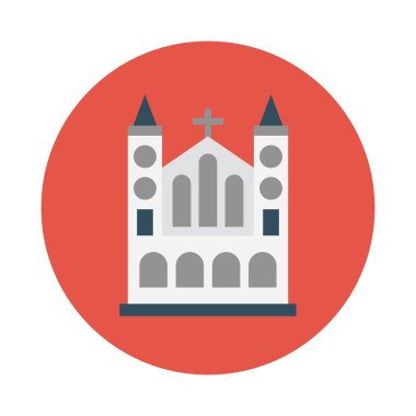 Bina glif düz vektör simge