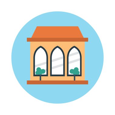 ev glif düz vektör simgesi