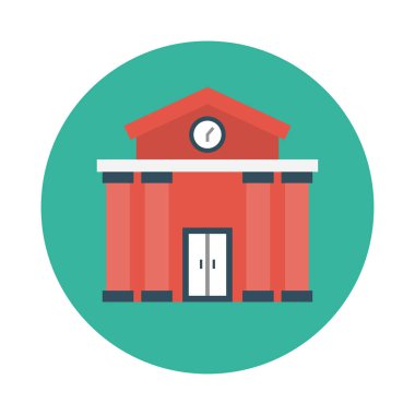 Bina glif düz vektör simge