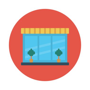 plaza glyph düz vektör simgesi