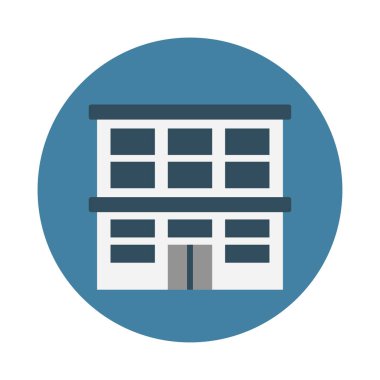 Bina glif düz vektör simge