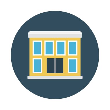 daire glyph düz vektör simgesi