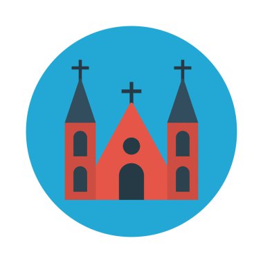 katolik glyph düz vektör simgesi