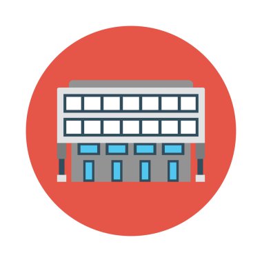 Alışveriş merkezi glyph düz vektör simgesi