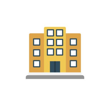 gayrimenkul glyph düz vektör simgesi