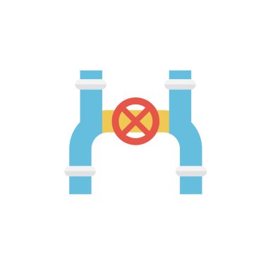 vana kabartma düz vektör simgesi