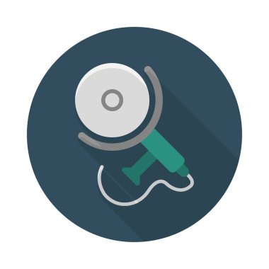 testere glyph düz vektör simgesi