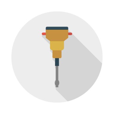 inşaat glyph düz vektör simgesi