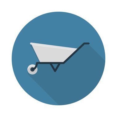 el kamyon glyph düz vektör simgesi