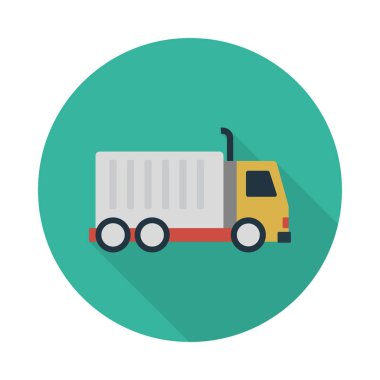 kamyon glyph düz vektör simgesi