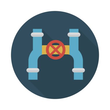 vana kabartma düz vektör simgesi