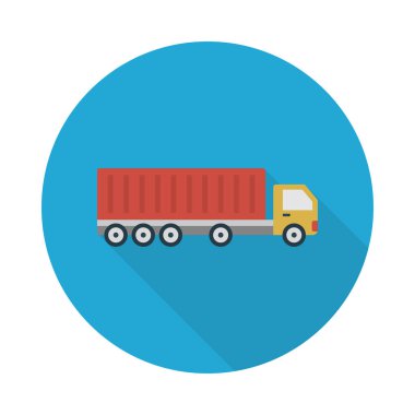 kamyon glyph düz vektör simgesi