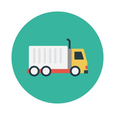 kamyon glyph düz vektör simgesi