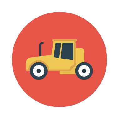 inşaat glyph düz vektör simgesi