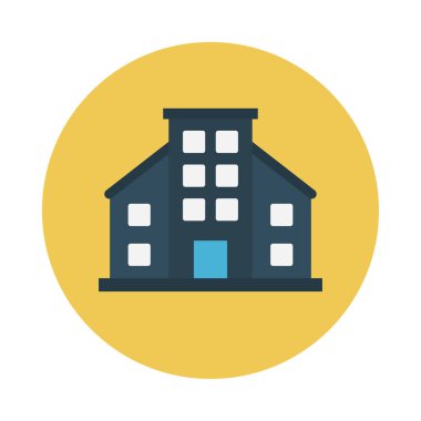 inşaat glyph düz vektör simgesi