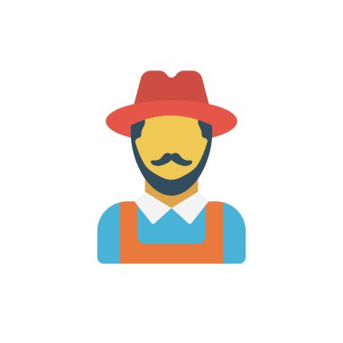 adam glyph düz vektör simgesi