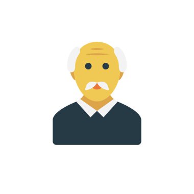 avatar glyph düz vektör simgesi