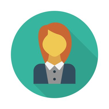 avatar glyph düz vektör simgesi