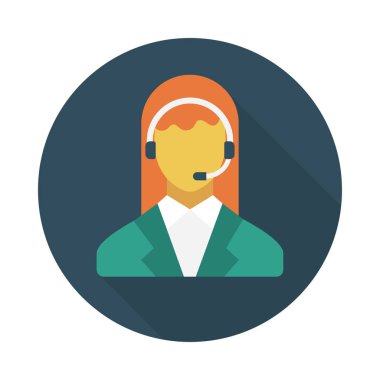 destek glyph düz vektör simgesi