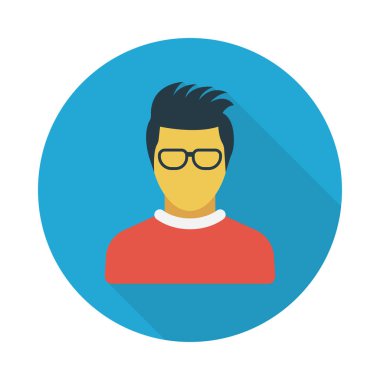 aktör glyph düz vektör simgesi