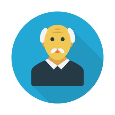 avatar glyph düz vektör simgesi