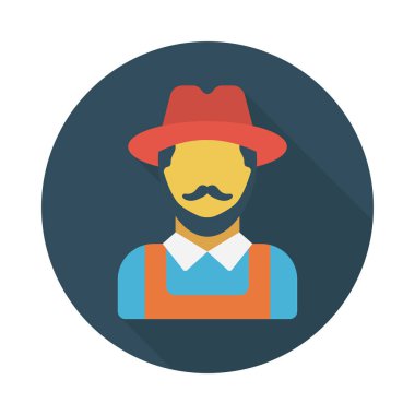 adam glyph düz vektör simgesi