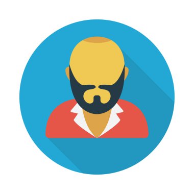 adam glyph düz vektör simgesi