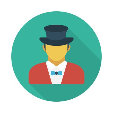 adam glyph düz vektör simgesi