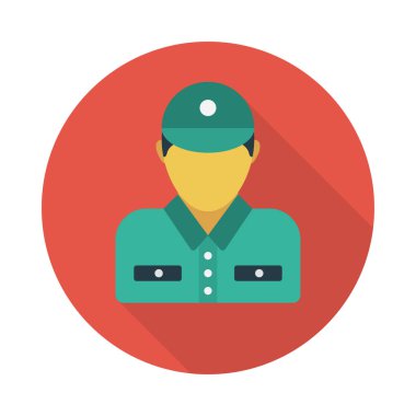 Memur Glyph düz vektör simgesi