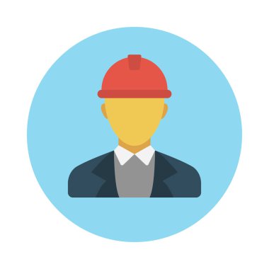 avatar glyph düz vektör simgesi