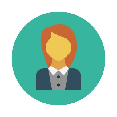 avatar glyph düz vektör simgesi