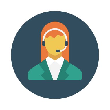 destek glyph düz vektör simgesi