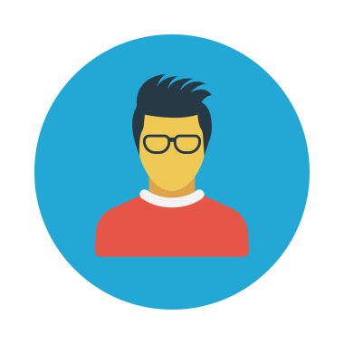 aktör glyph düz vektör simgesi