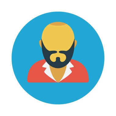 adam glyph düz vektör simgesi