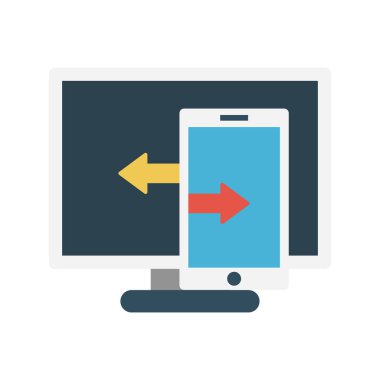 veri paylaşımı glyph düz vektör simgesi