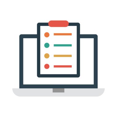 liste glif düz vektör simgesi