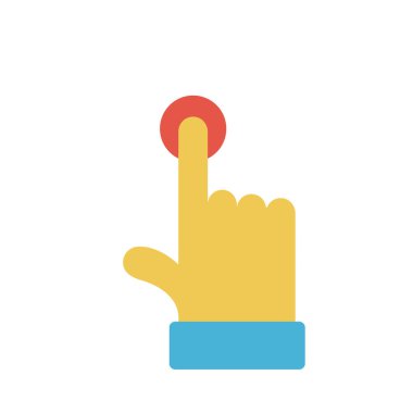 dokunmatik glyph düz vektör simgesi