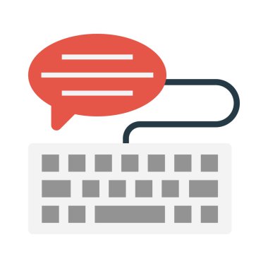 glyph düz vektör simgesi yazma