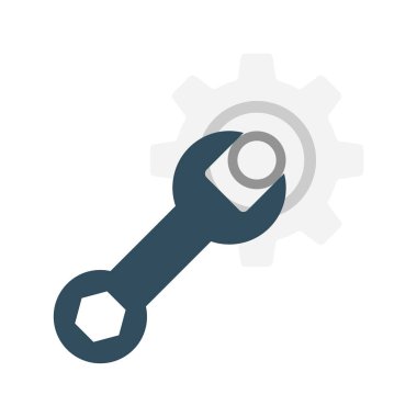 onarım glyph düz vektör simgesi