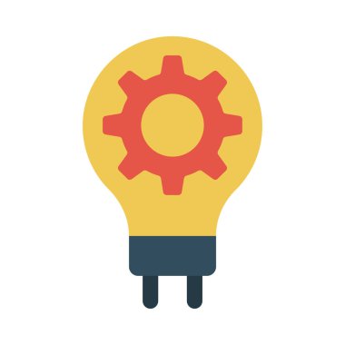 fikir glyph düz vektör simgesi