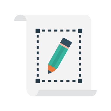 sayfa glyph düz vektör simgesi