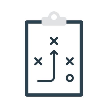 glyph düz vektör simgesi planlama