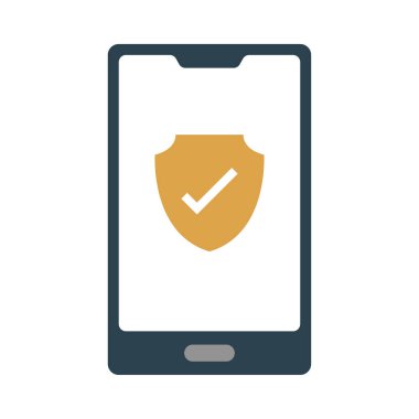 koruma glyph düz vektör simgesi