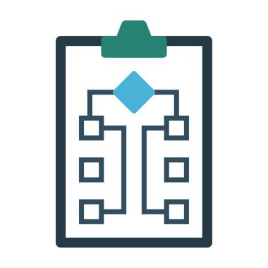 glyph düz vektör simgesi planlama